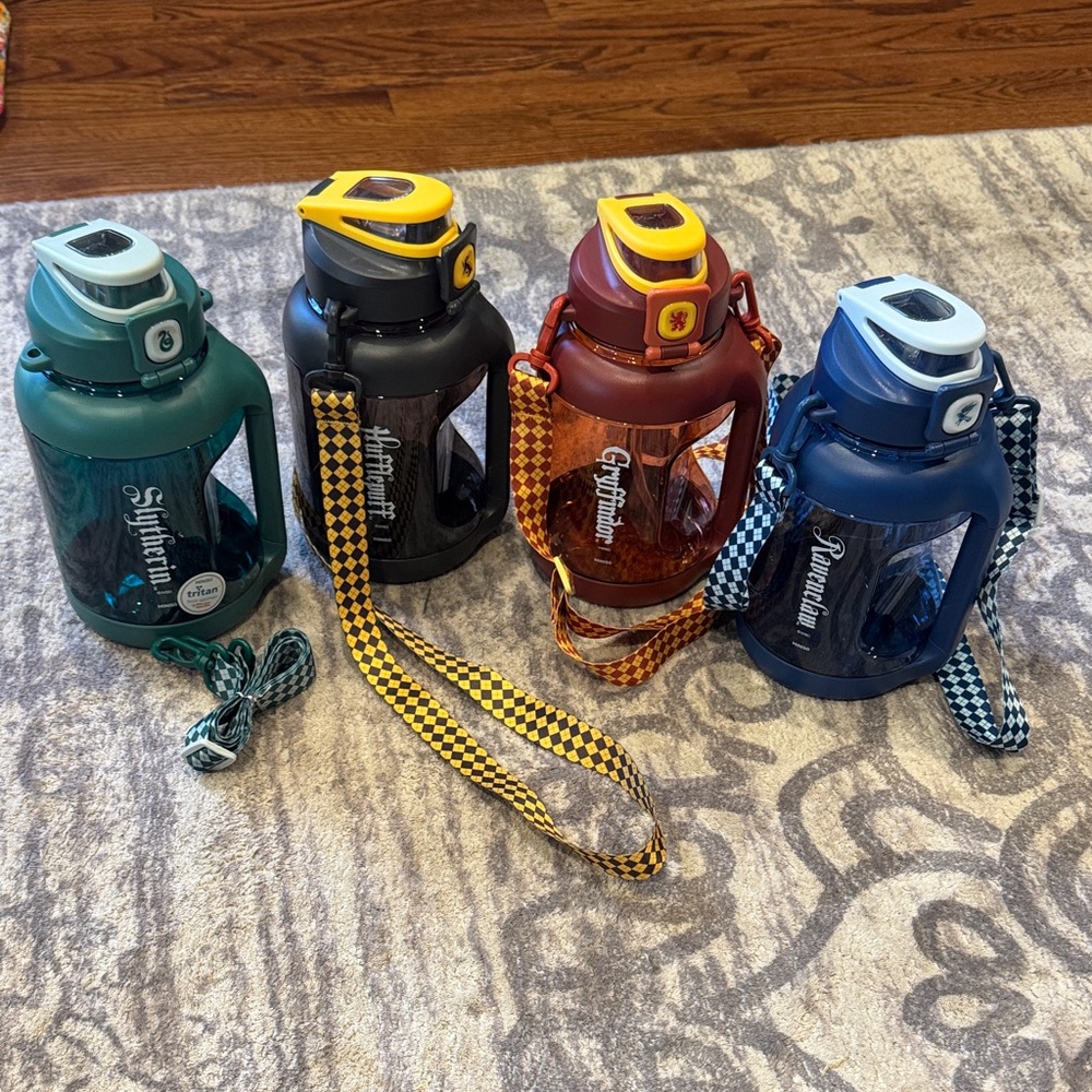 Harry Potter House Water Bottles with Straps